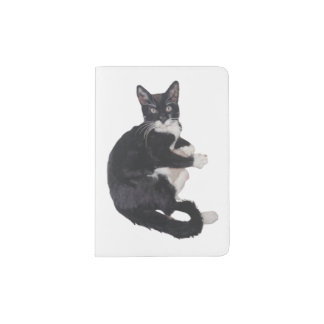 Black and white Tuxedo cat passport Passport Holder