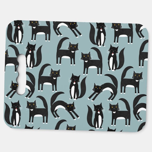 Black and White Tuxedo Cat Seat Cushion (Black and white tuxedo cat seat cushion)
