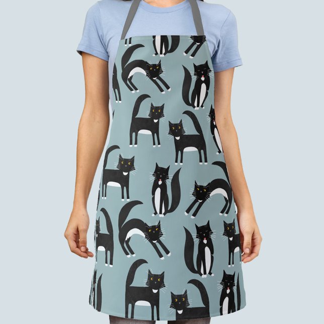 Black and White Tuxedo Cats Apron (Creator Uploaded)