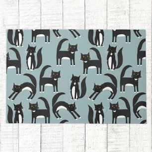 Black and White Tuxedo Cats Doormat