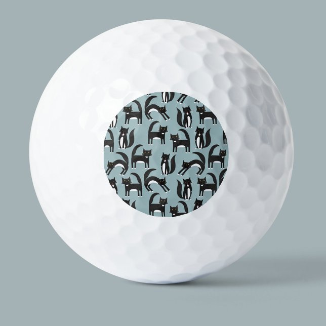 Black and White Tuxedo Cats Golf Balls (Creator Uploaded)