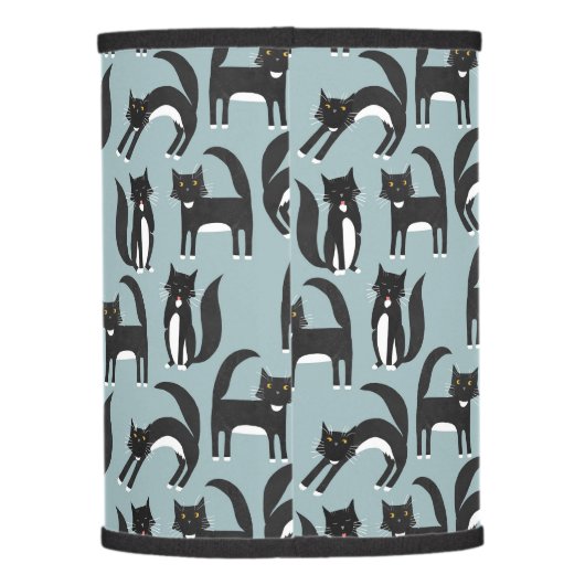 Black and White Tuxedo Cats Lamp Shade (Back)