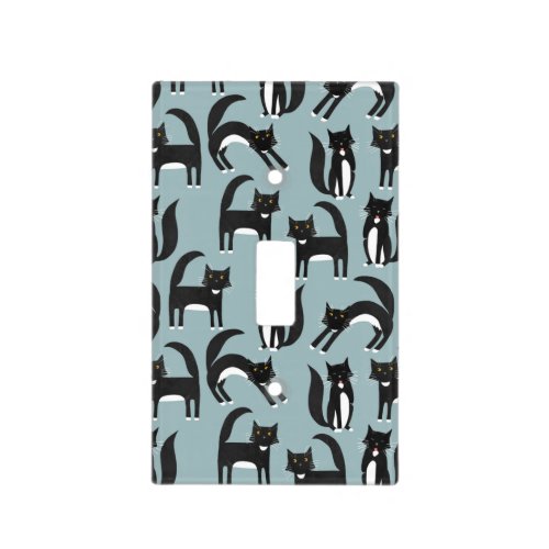 Black and White Tuxedo Cats Light Switch Cover