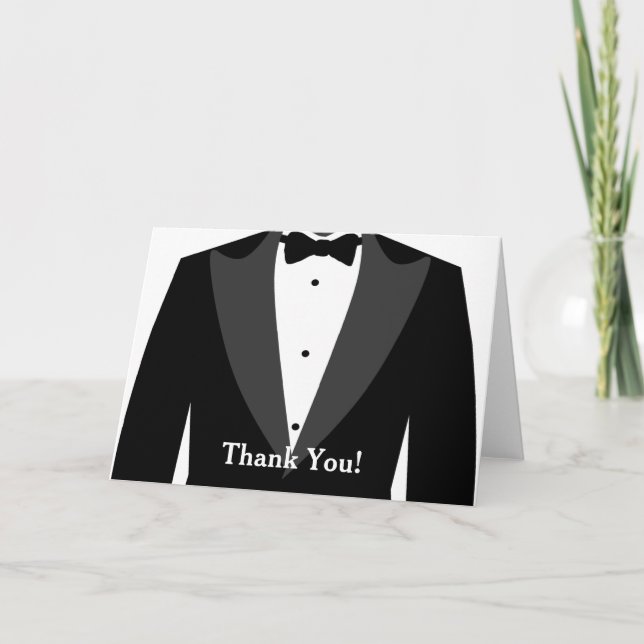 Black and White Tuxedo Thank You (Front)
