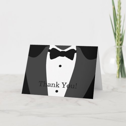 Black and White Tuxedo Thank You