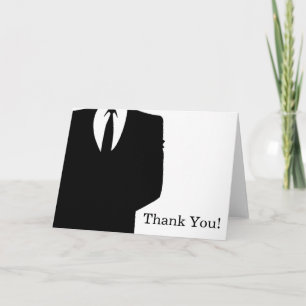 Black and White Tuxedo Thank You Card