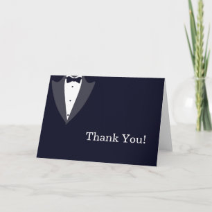 Black and White Tuxedo Thank You Card