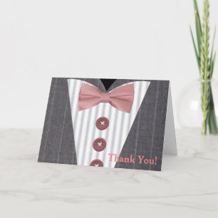 Black and White Tuxedo Thank You Card