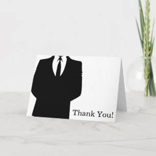 Black and White Tuxedo Thank You Card