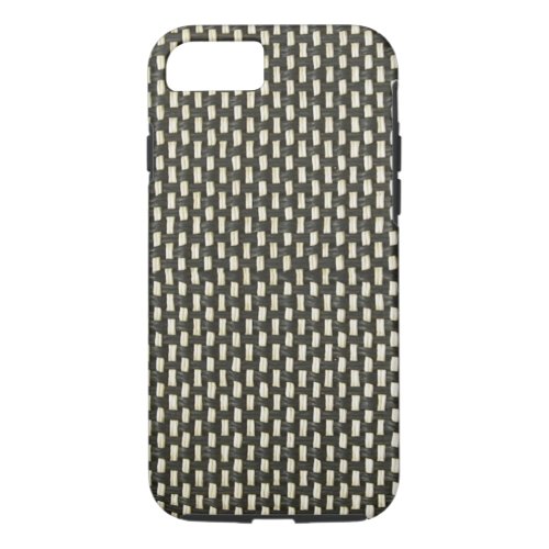 Black and White Tweed Pattern Faux Fabric Business iPhone 87 Case