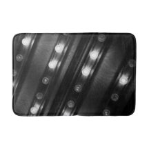Black and White Twinkle Lights Bath Mat
