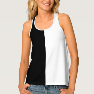 black and white two-colored tank top