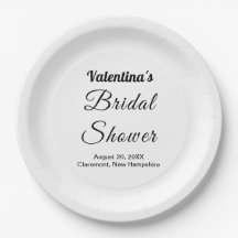 Black and White Typography Bridal Shower