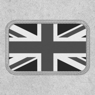 Black and White UK Flag Patch