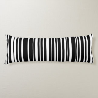 Black and White Uneven Stripes Patterned Body Pillow