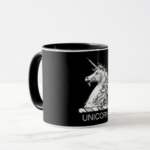Black and White Unicorn Magical Horse Mug