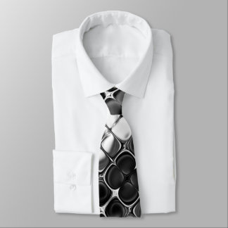 Black and White Unique Abstract Art Neck Tie