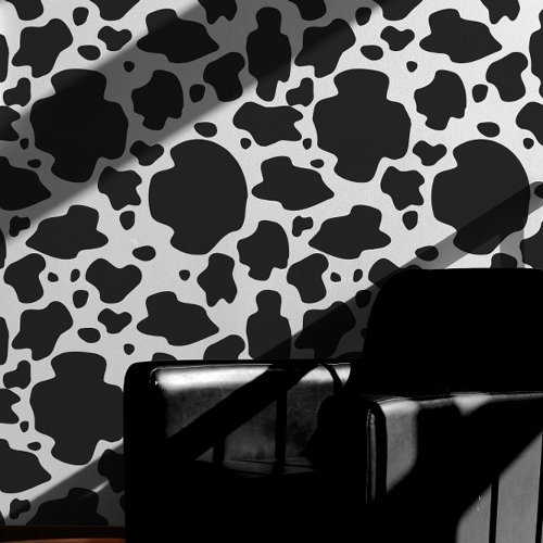 Black and White Unique Cow Pattern  Wallpaper