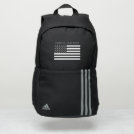 Black and White USA Flag Personalized Name Adidas Backpack Black and White USA Flag Personalized Name Adidas Backpack