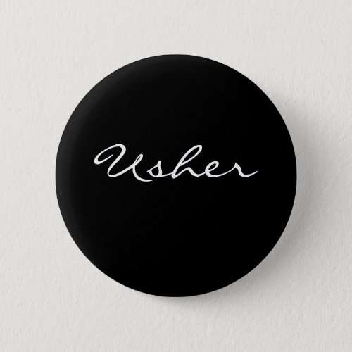 Black and White Usher Button