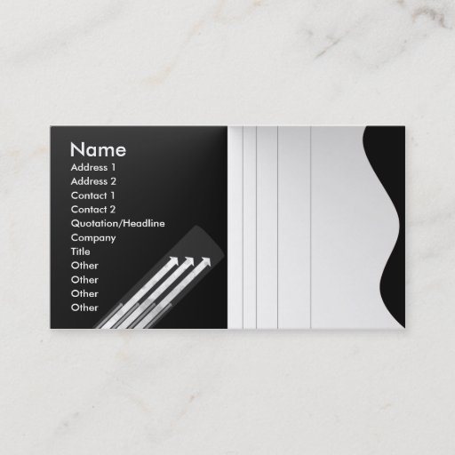 Customizable black and white v3 business card templates