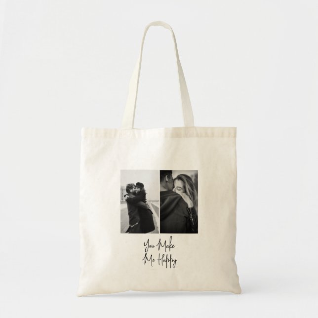 Black and White Valentine's Day  Tote Bag (Front)