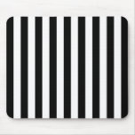 Black And White Vertical Referee Stripes Mouse Pad at Zazzle