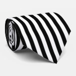 Black And White Vertical Referee Stripes Neck Tie at Zazzle