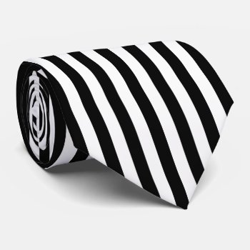 Black And White Vertical Referee Stripes Neck Tie by ne1512BLVD at Zazzle