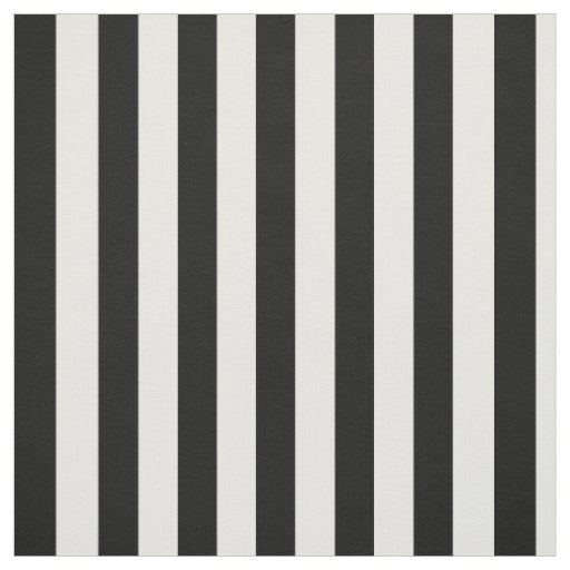 Black and White Vertical Stripes Fabric | Zazzle