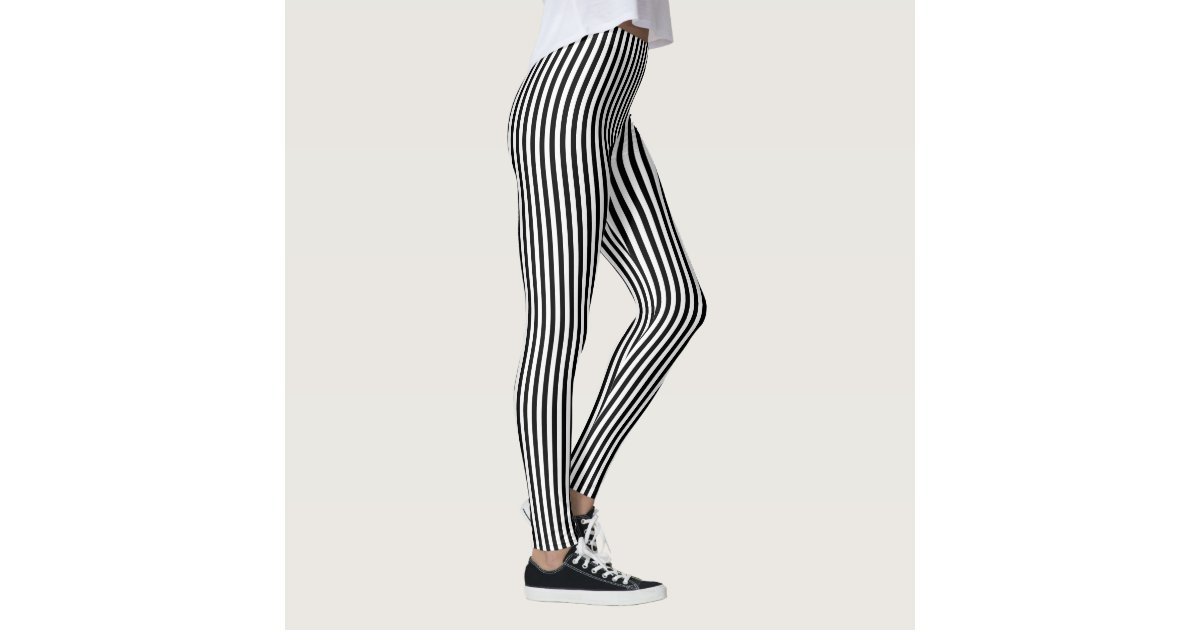 Varsity Sports Black Wide Striped Vertical Text Leggings