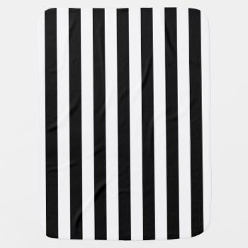 Black And White Vertical Stripes Receiving Blanket by ne1512BLVD at Zazzle