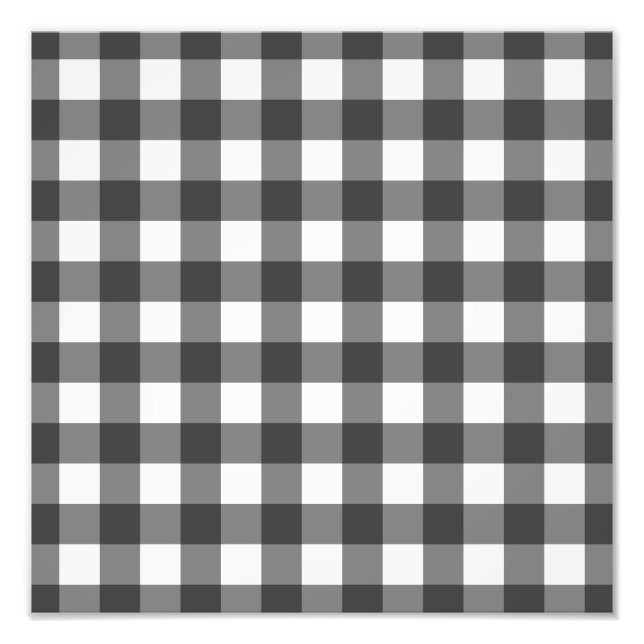 Black and White Vichy Print Gingham Pattern (Front)