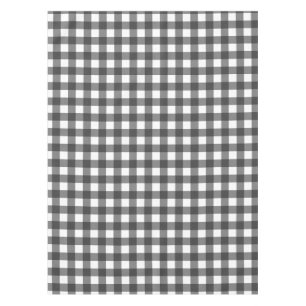 Black and White Vichy Print Gingham Pattern Tablecloth