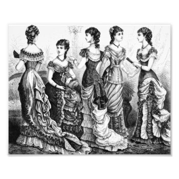 Black And White Victorian Fashions Photo Print by LeFlange at Zazzle
