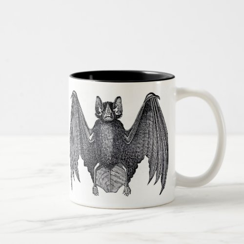 Black and White Vintage Bat Mug