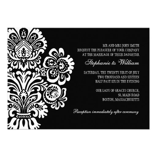 Vintage Black And White Wedding Invitations 10