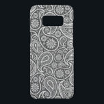 Black & and white vintage paisley pattern uncommon samsung galaxy s8 case<br><div class="desc">Elegant black and white vintage paisley seamless pattern</div>