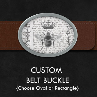 Black and White Vintage Queen Bee  Belt Buckle