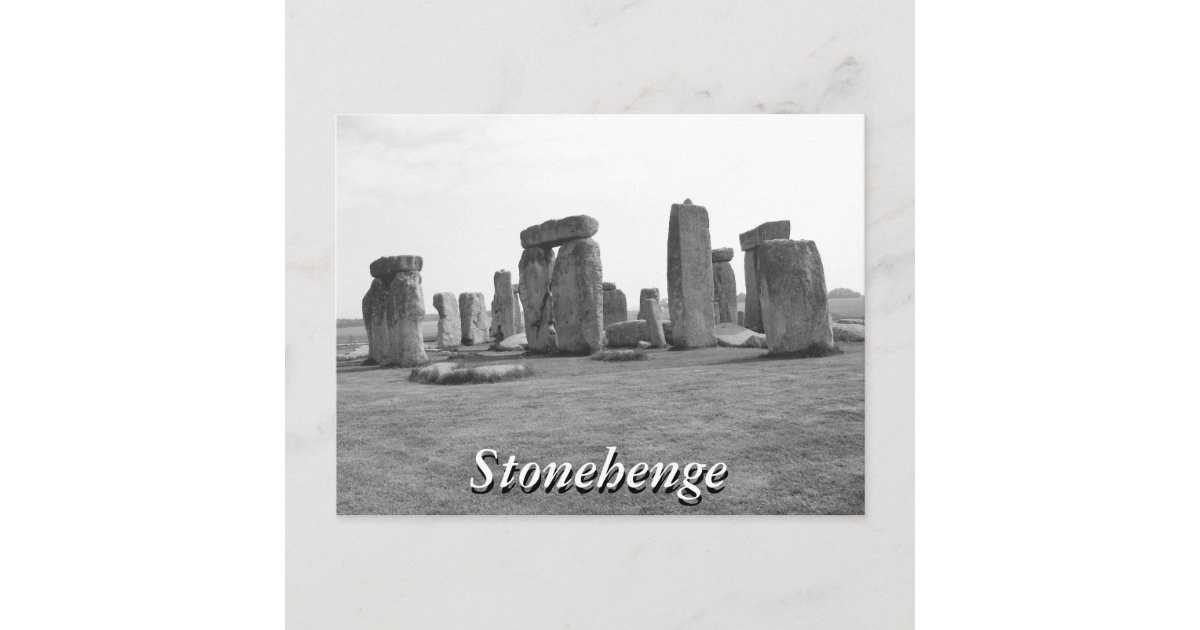Black and white vintage Stonehenge UK postcard | Zazzle