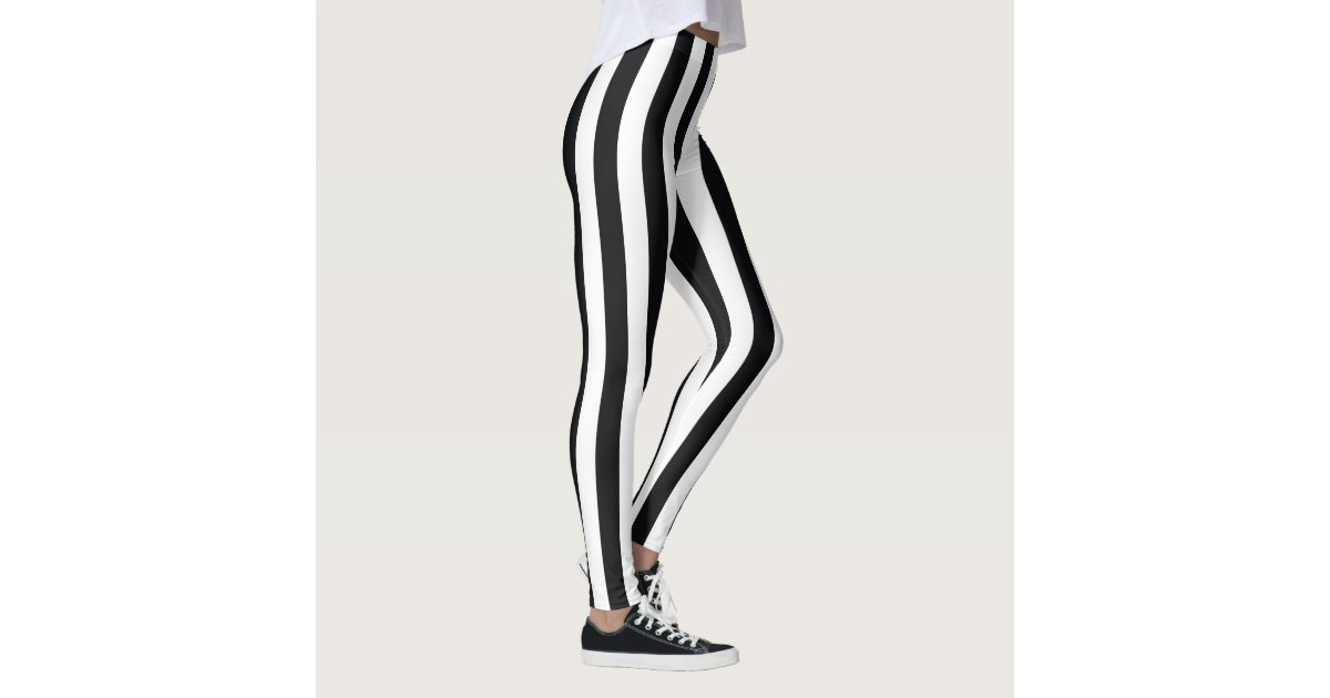 Black White Stripes Leggings