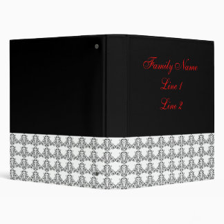 Black and White Vintage Style Scrapbook 3 Ring Binder