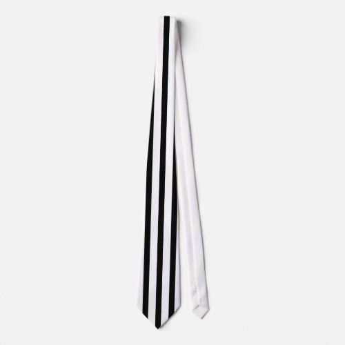 Black and White Vintage Vertical Stripes Tie