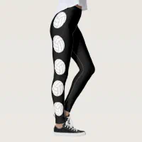 Black and White Volleyball Leggings