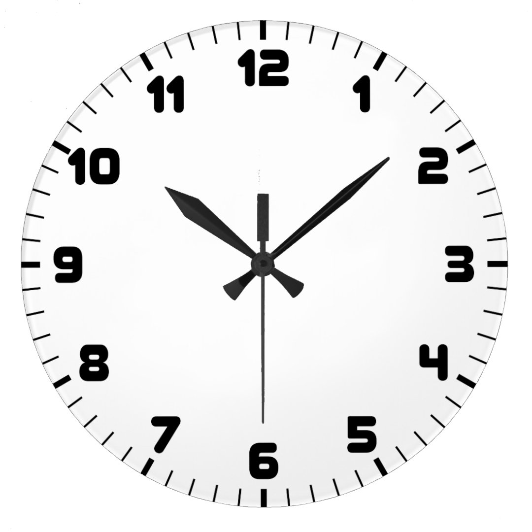 Black and White Wall Clock Zazzle