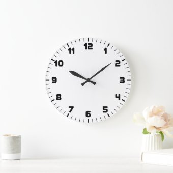 Black and White Wall Clock | Zazzle