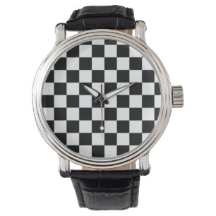 Black and white wall clock watch