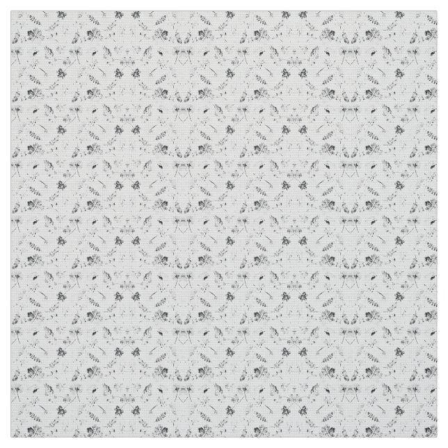 Black and white wallpaper with a beautiful leaf de fabric (Swatch)