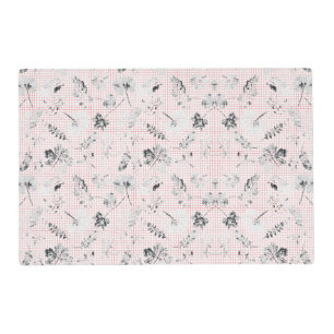 Black and white wallpaper with a beautiful leaf de placemat