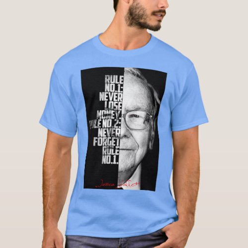 Black and white WArren Buffet Entrepreneur quote 3 T_Shirt